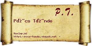 Pócs Tünde névjegykártya