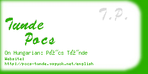 tunde pocs business card